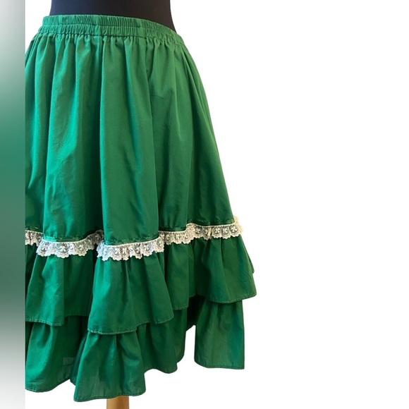 Vintage Kate Schorer Kelly Green Circle Skirt - Picture 3 of 14